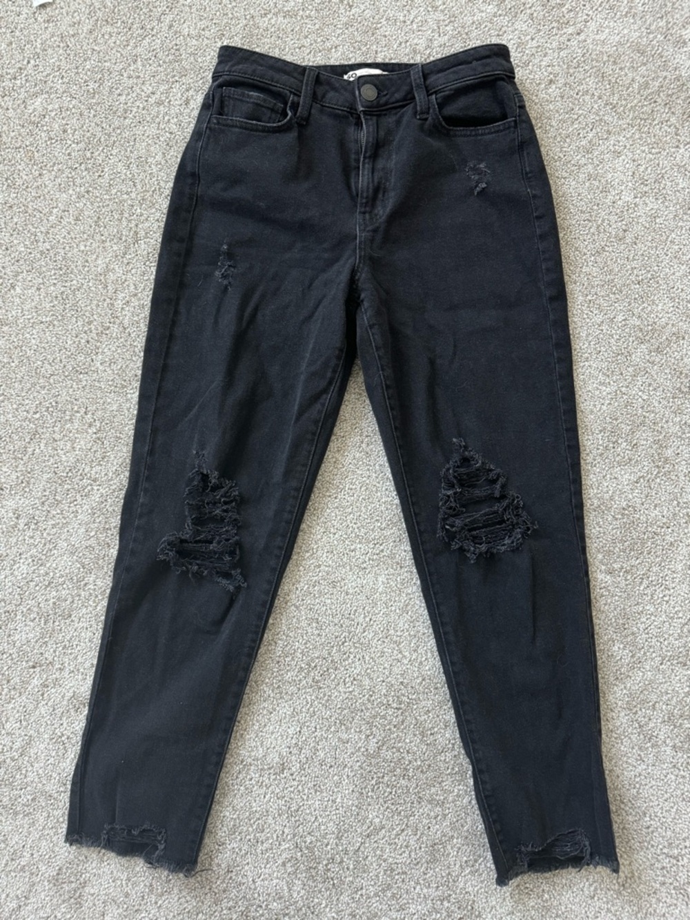 SO Black High-Rise Distressed Jeans